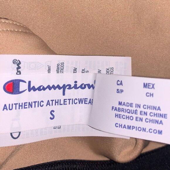 Champion NWT Leopard Print Absolute Medium Impact Sports Bra Tan Black Size S - Picture 7 of 7